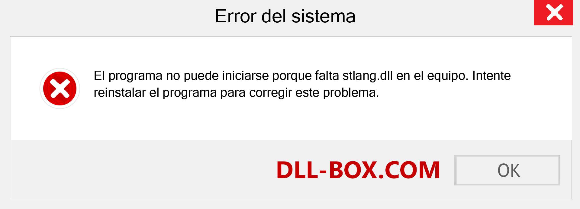 ¿Falta el archivo stlang.dll ?. Descargar para Windows 7, 8, 10 - Corregir stlang dll Missing Error en Windows, fotos, imágenes